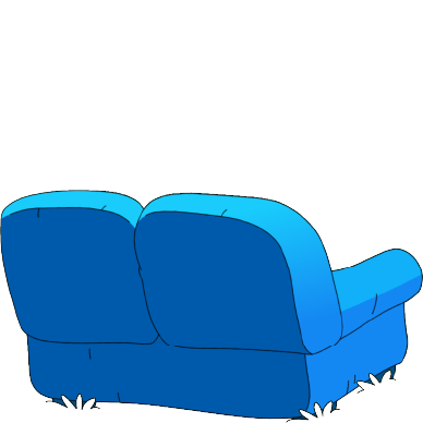 Blue couch